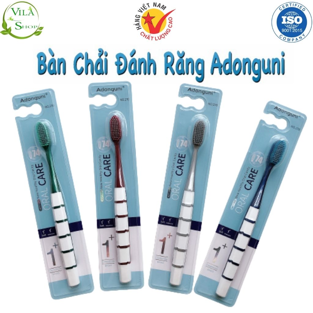 (Hộp 30 Chiếc) Bàn Chải Đánh Răng Người Lớn, Bàn Chải Răng Adonguni NO.270, Sợi Lông Siêu Mềm Giúp Bảo Vệ Nướu