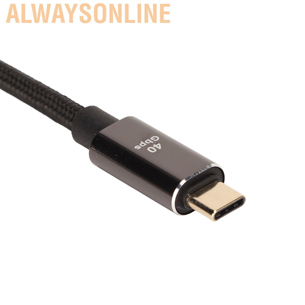 Alwaysonline USB C to Cable Type USB4.0 Data for Thunderbolt 4 PD100W Fast Charging 40Gbps 8K 60Hz Extension