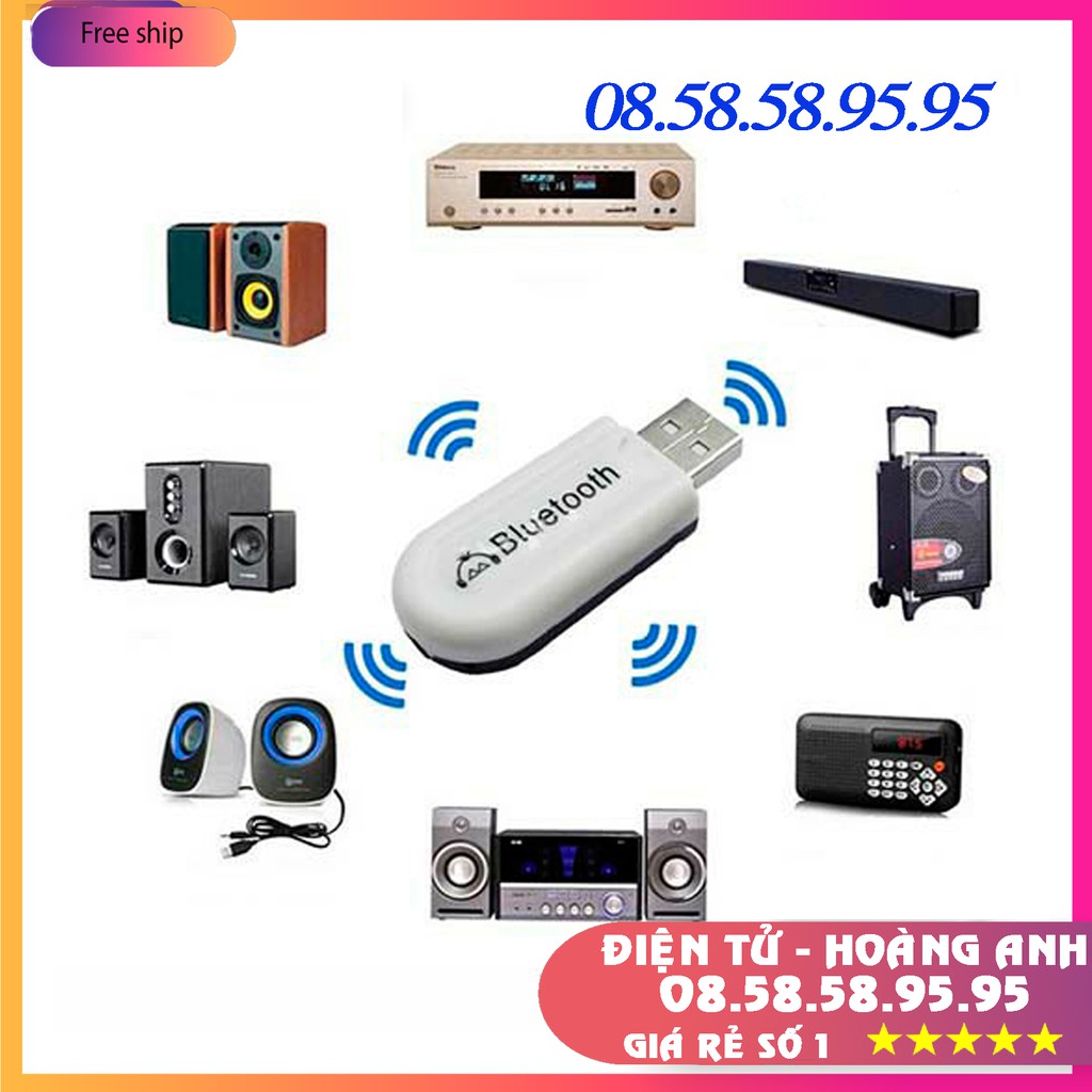 USB bluetooth BT-163 và HJX-001 - Bluetooth 5.0 Biến Loa Thường Thành Loa Bluetooth