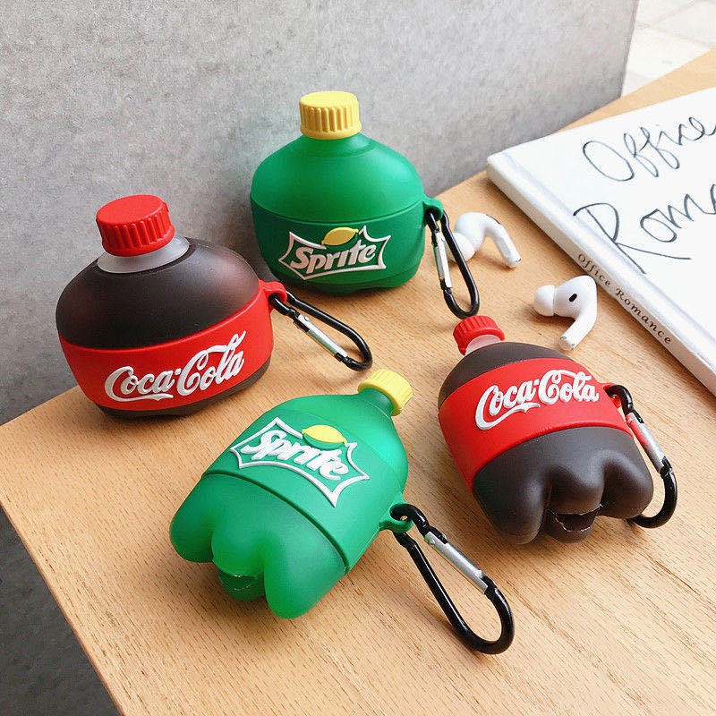 Vỏ bảo vệ hộp sạc tai nghe Airpods 1/2/pro hình chai coca cola độc đáo