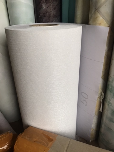 10m giấy dán tường màu trơn trắng vân sợi khổ rộng 45cm ( sẵn keo dán)