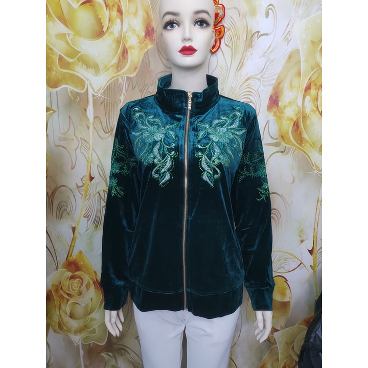 Áo Khoác Nhung Trung Niên