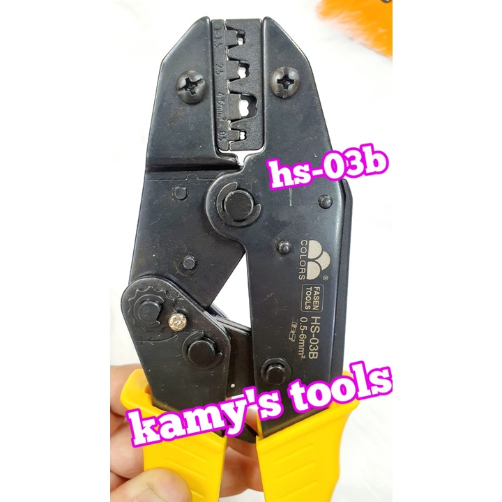 Kìm bấm cos ghim Fasen HS-03B có 4 lỗ dài 230mm bấm 0.5-6mm2, kềm bấm cos ghim