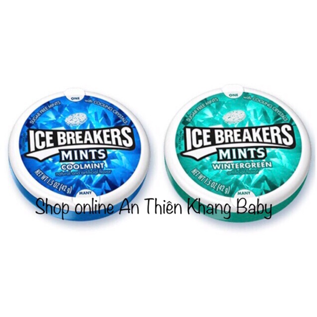 Kẹo ngậm Ice Breakers ( sugar free) của Mỹ dành cho người ăn kiêng