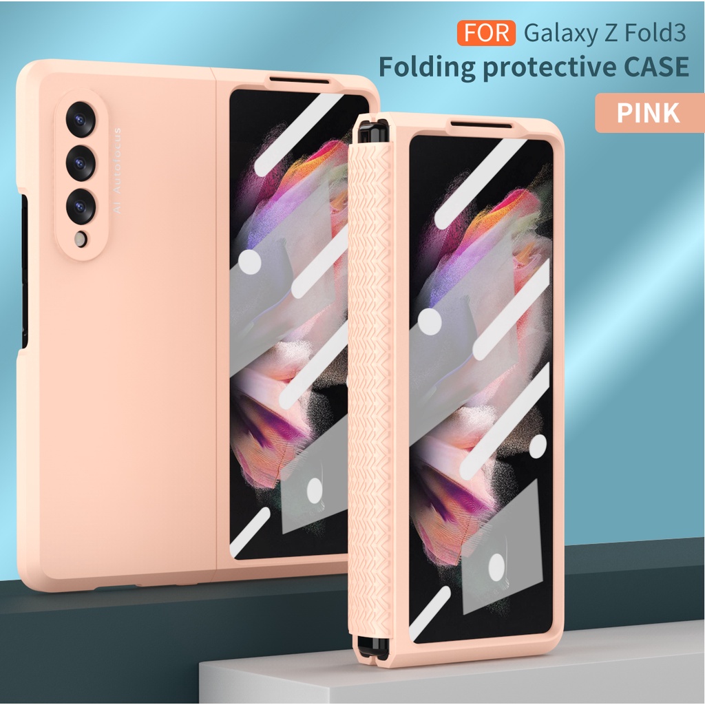 Ốp Điện Thoại TPU Có Miếng Dán Bảo Vệ Mặt Trước Cho Samsung Galaxy Z Fold 3 3 5G