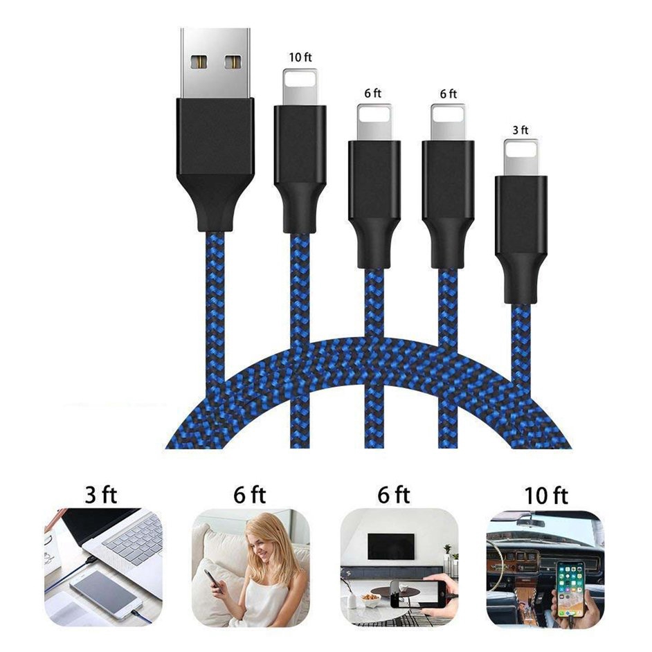 Cáp Sạc Nhanh Dây Bện Nylon Cổng Usb