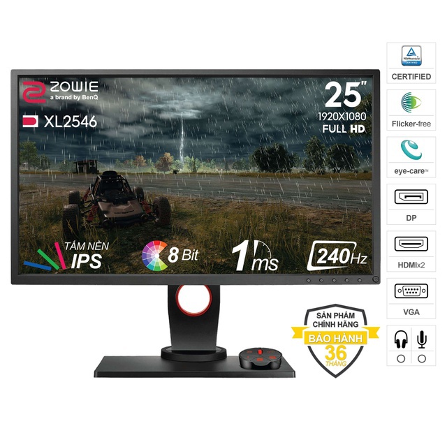 Màn hình BenQ Zowie XL2546 25 inch Full HD 1920 x 1080 1ms 240Hz TN -Hàng Chính Hãng