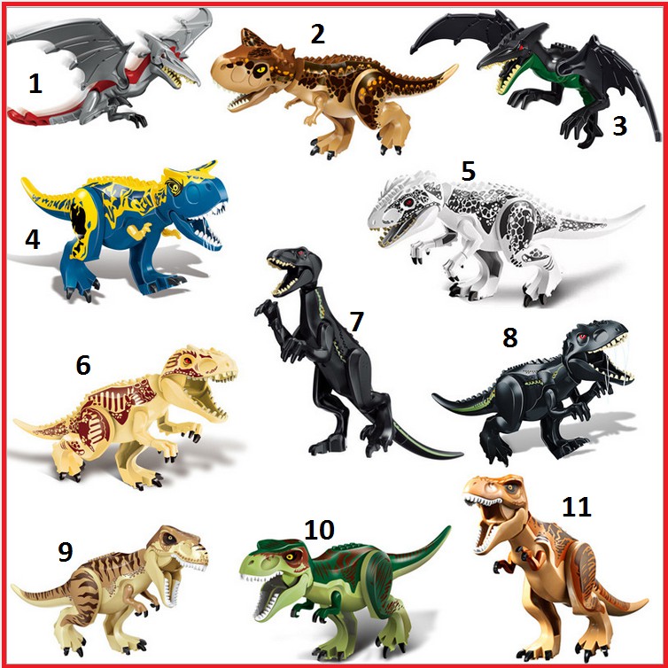 Lego khủng long dinosaur figures bộ lẻ 11 con loại to (30cm)