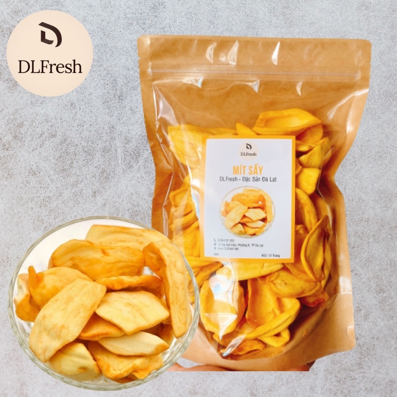 Mít Sấy Giòn DLFresh Đặc Sản Đà Lạt Túi 250gr