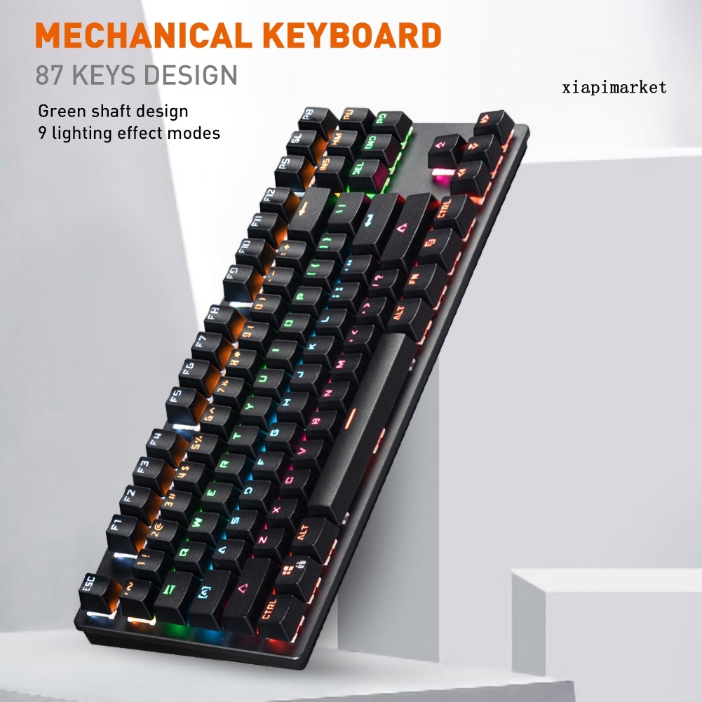 LOP_K70 Wired Colorful LED Light Gaming Mechanical Keyboard for Desktop Computers