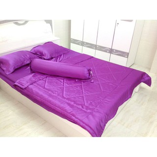 Xả kho Set chăn ga vỏ gối phi lụa mát mịn phối màu