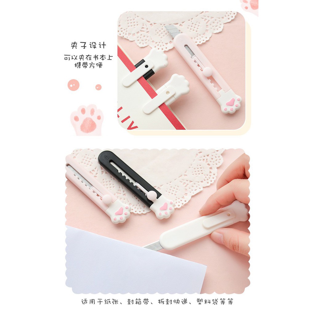 Dao rọc giấy unbox hàng mini siêu cute cắt tỉa washi tape sticker tiện dụng