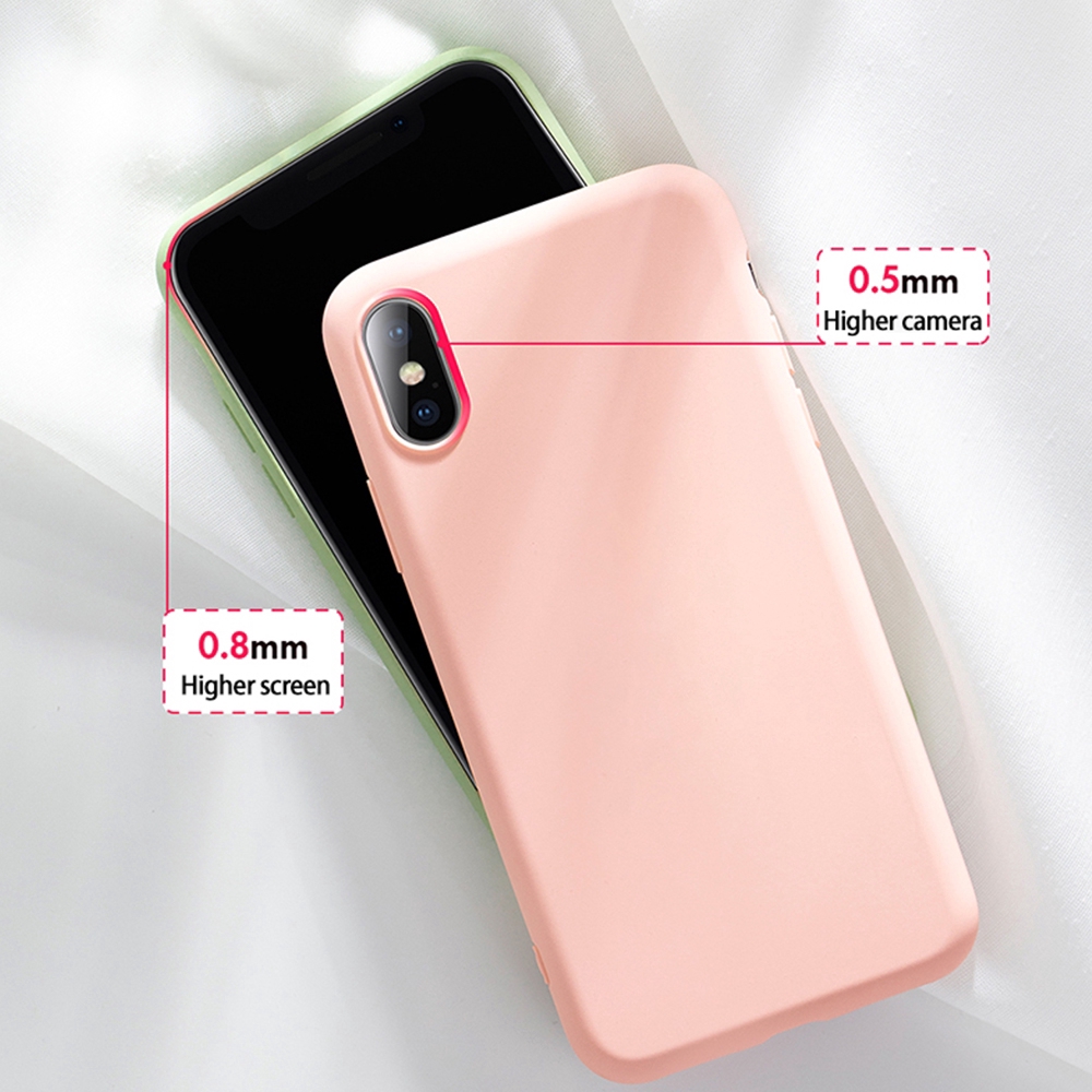Ốp Điện Thoại Silicone Màu Kẹo Chống Sốc Cho Apple iPhone 7 8 6 6S Plus