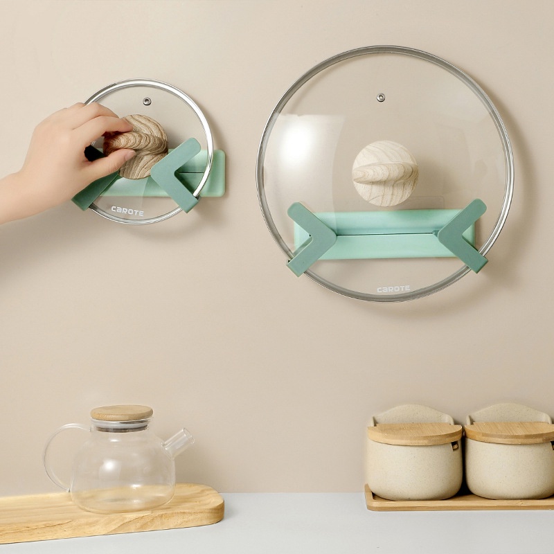 Giá Đỡ Nắp Nồi Gắn Tường Không Để Lại Dấu Vết Có Thể Điều Chỉnh