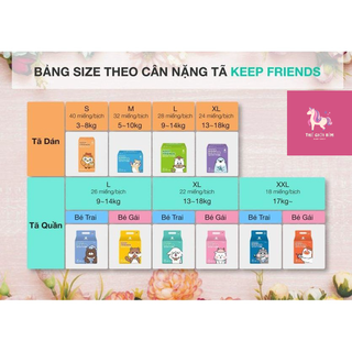 (Tặng 2 miếng cùng loại)bỉm enblanc keep friend nội địa hàn quốc chính hãng đủ size dán/quần S40/M32/L28/XL24