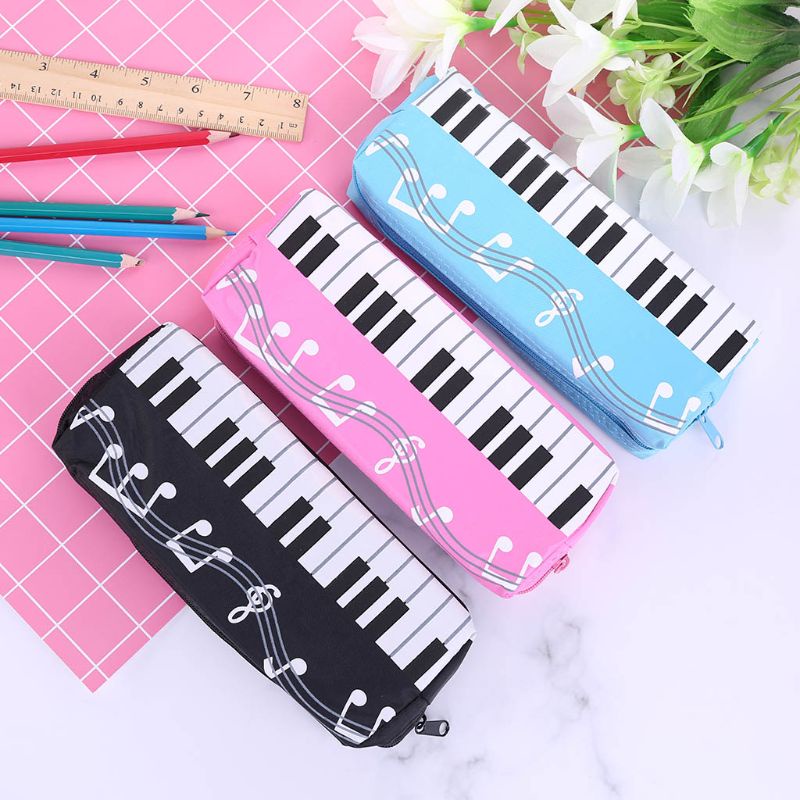 Túi Đựng Bút Hình Phím Đàn Piano Sức Chứa Lớn Tiện Dụng Cho Văn Phòng / Trường Học