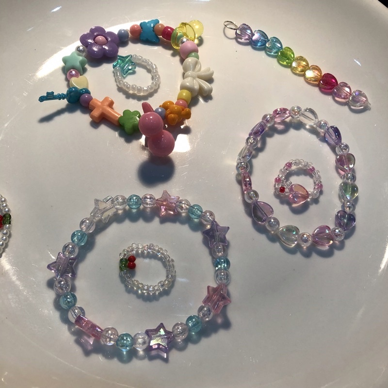 vòng tay xâu hạt nhiều loại - aesthetic bracelet