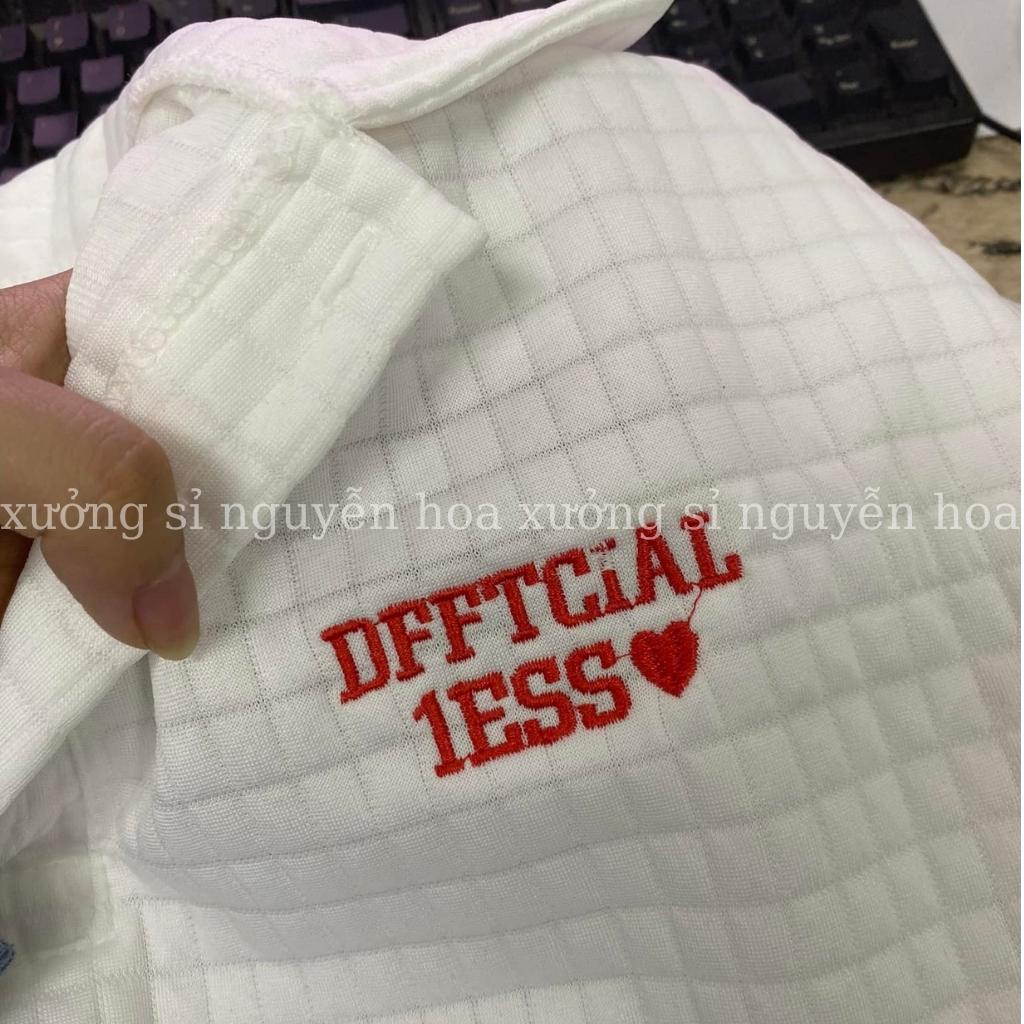 Áo polo thun xốp thêu chữ form dáng rộng unisex nam nữ mặc được phong cách hàn quốc trẻ trung năng động