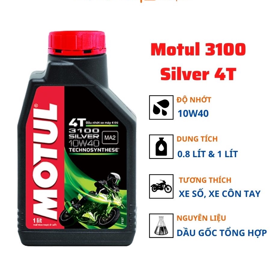 Dầu nhớt Motul cho xe máy tay ga xe số xe côn tay hàng chính hãng
