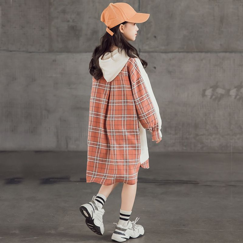 Đầm Hoodie Tay Dài Dáng Rộng Phong Cách Hàn Quốc Thời Trang Mùa Thu 2022 Mới Cho Bé Gái váy hoodie dài cho bé váy hoodie dài cho bé