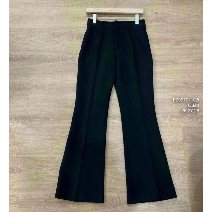 Quần tây dài đen loe ống kiểu TT2907