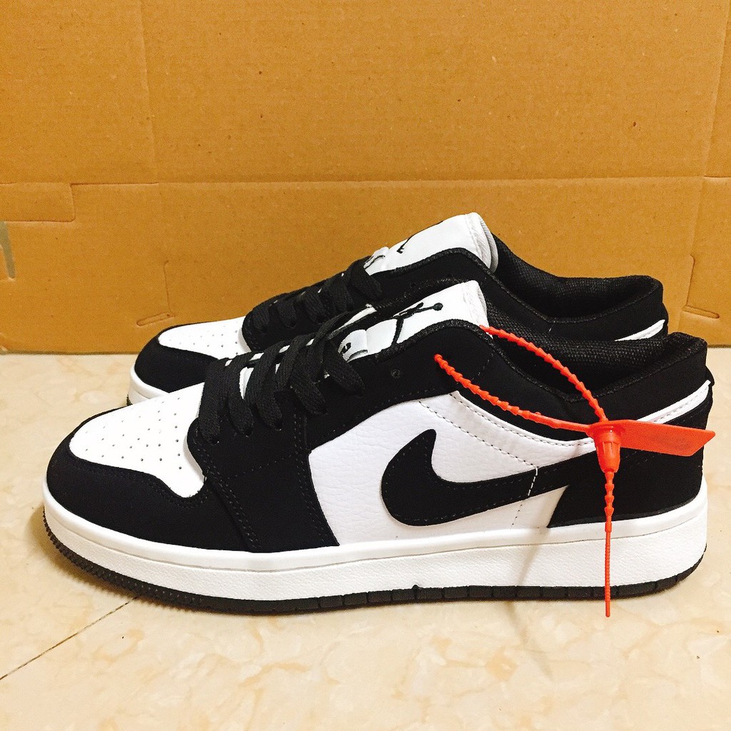 [Mã FAGREEN245 giảm tới 30K đơn 99K] Giày Jordan 1 Low Panda Black White, giày Force đen trắng nam nữ