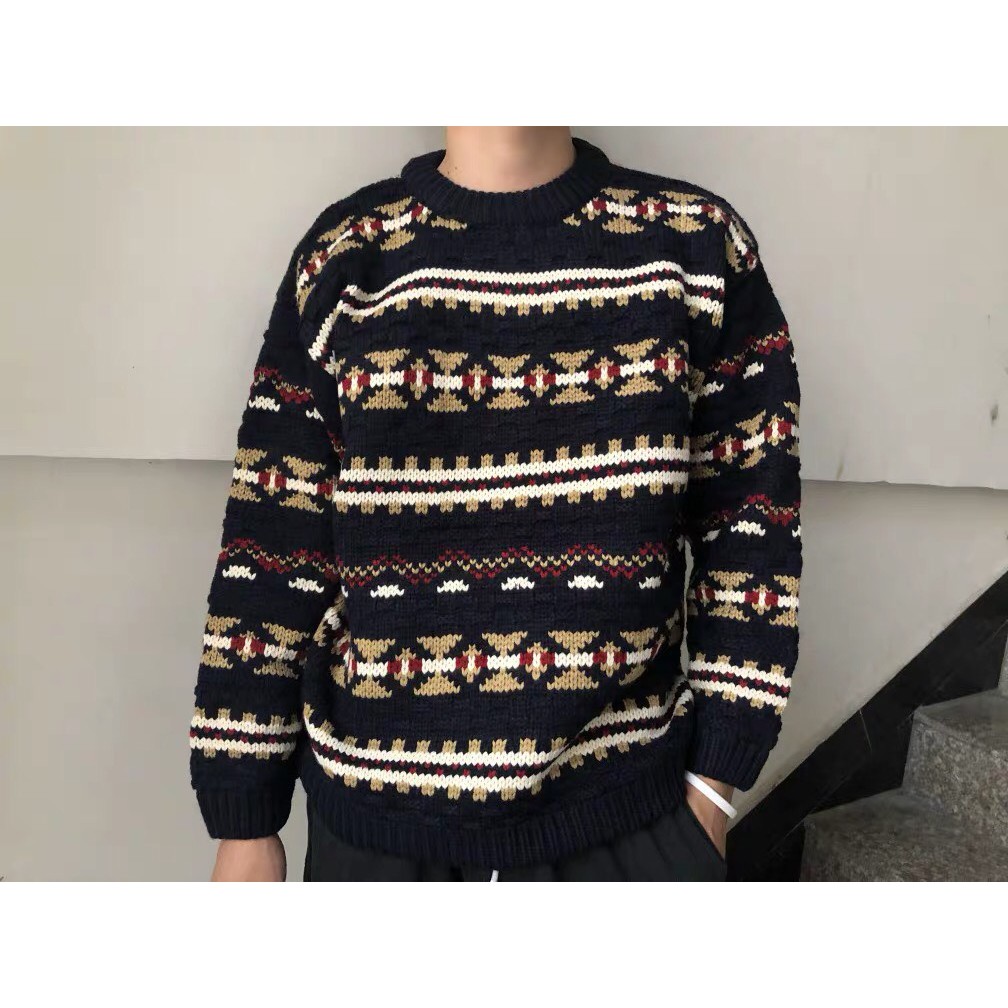 [Ảnh Thật] Áo Len Đôi Kẻ Diềm áo len couple | BigBuy360 - bigbuy360.vn