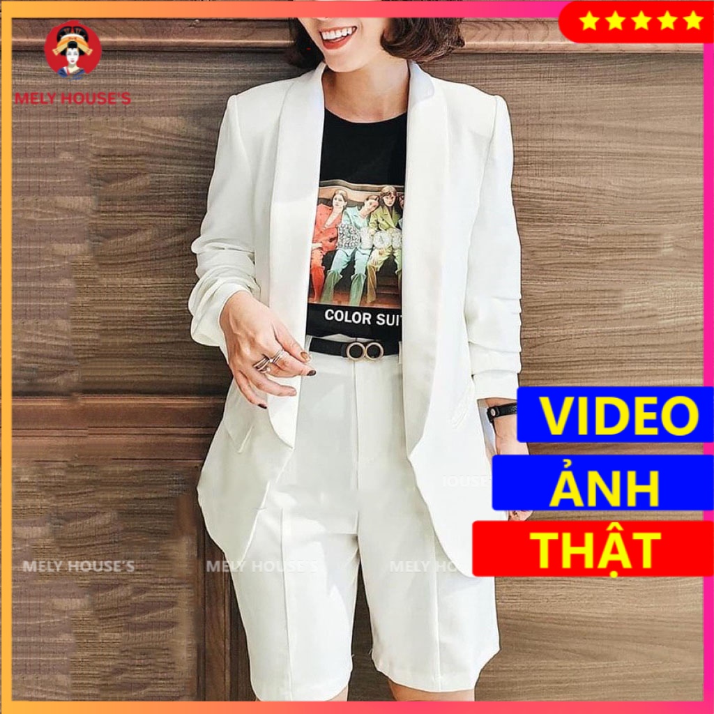 Áo Blazer Dáng Dài Cổ Sam Nhiều Màu, Áo vest nữ khoác ngoài QC304, Melu House's