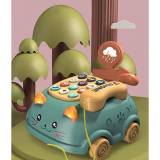 Điện thoại đồ chơi phát nhạc cho bé trai và bé gái dưới 3 tuổi, chất liệu nhựa an toàn, cho bé phát triển vận động