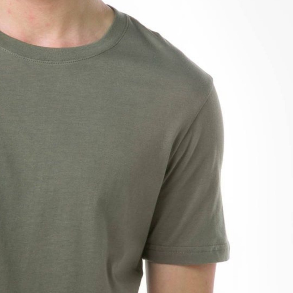 Áo thun nam 100% Cotton Coolmate Basics màu RÊU BỤI thương hiệu Coolmate