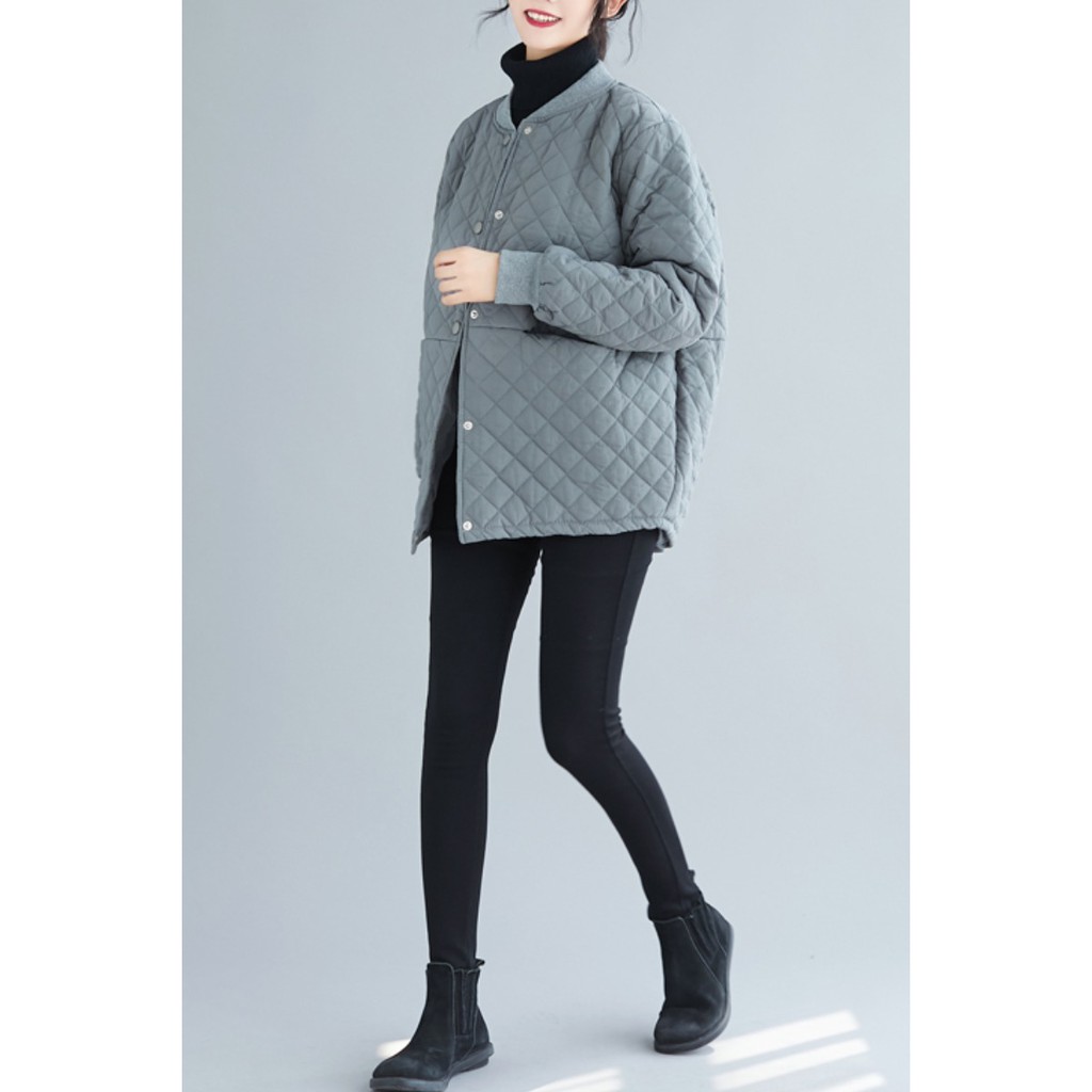 B270 Áo khoác thu đông bigsize quả trám thời trang;