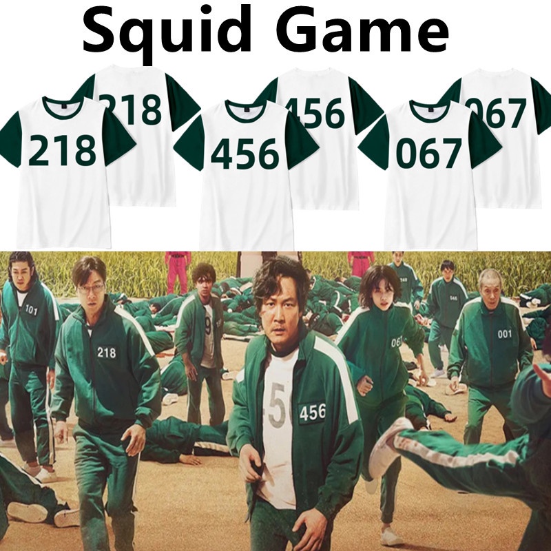 Áo Thun Hóa Trang Nhân Vật Hoạt Hình Squid Game Li Zhengjae 456 218 001 Cho Người Lớn