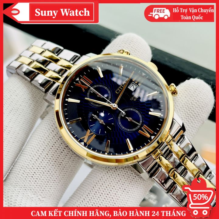 Đồng Hồ Nam Citizen Pin Dây Sắt Demi AN3616 Hàng Chính Hãng