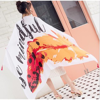 Khăn choàng boho mẫu lông công siêu xinh