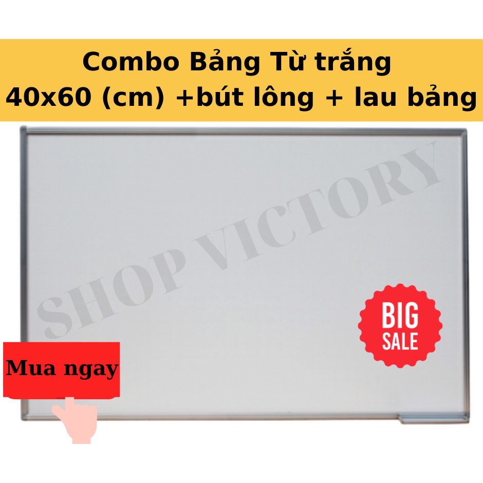 Bảng Từ Trắng, Hít Nam Châm, Bảng Học Sinh, Viết Bút Lông Kích Thước (50x70)cm