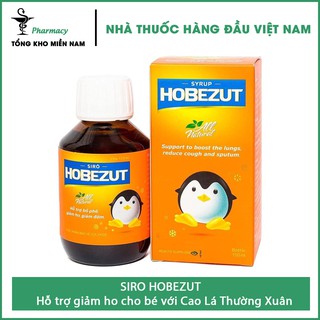 Siro HoBezut - Giúp Bổ Phế, Giảm Ho Khan, Làm Ấm Đường Hô Hấp – Chai 110ml – Tổng Kho MiềnNam