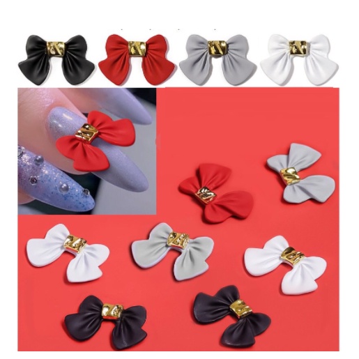 Charm nơ nail phụ kiện trang trí móng tay hình nơ nail