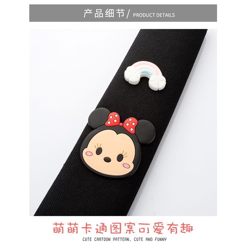 Mới! Đệm Bọc Dây Đai An Toàn Xe Hơi Họa Tiết Mickey Minnie Xinh Xắn
