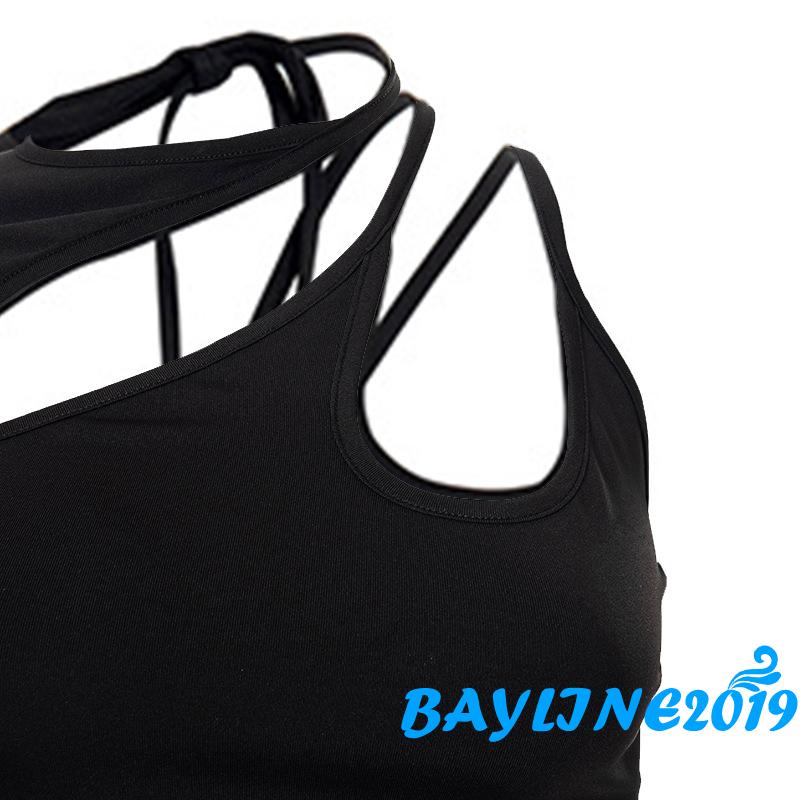 BAY-Áo hai dây ngắn màu trơn tay dài cho bé gái màu đen size S/M/L