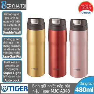 Bình giữ nhiệt tiger nắp bật mjc-a048