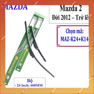 Bộ 2 gạt nước mưa ô tô Nano dành cho xe Mazda 2: Và Các Dòng Xe Khác Hãng MAZDA S1