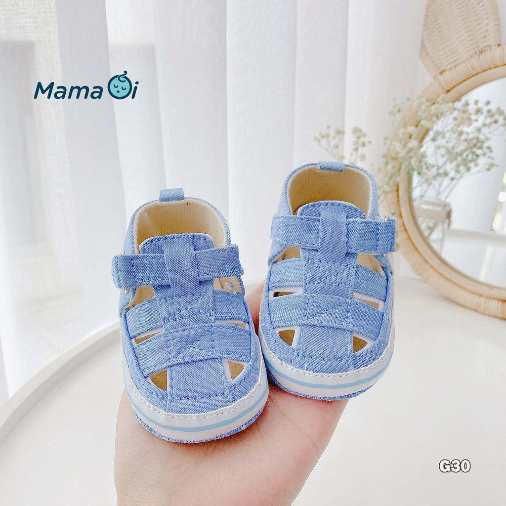 G30 Giày tập đi cho bé dép tập đi sandal bít mũi tập đi cho bé màu xanh của Mama ơi - Thời trang cho bé