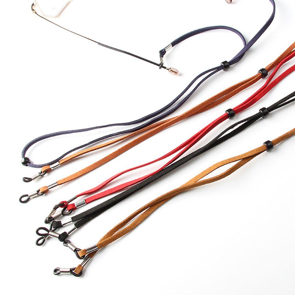 Dây Đeo Mắt Kính Thể Thao Bằng Da Lộn Phối Dây Xích Thời Trang