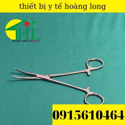 Panh Y Tế, Panh Gắp Phẫu Thuật, Pen Kẹp Y Tế, Panh Cong Có Mấu 16cm - Hàng Pakistan