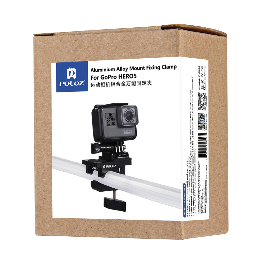 PULUZ Ngàm Gắn Camera Hành Trình Gopro Hero 8 Black Max Hero7 Dji Osmo Action Xiaoyi