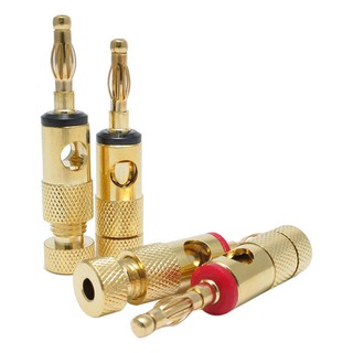 4 Cái Giắc Cắm Bắp Chuối Mạ Vàng Đỏ 2-4mm Ll68-4Bp1
