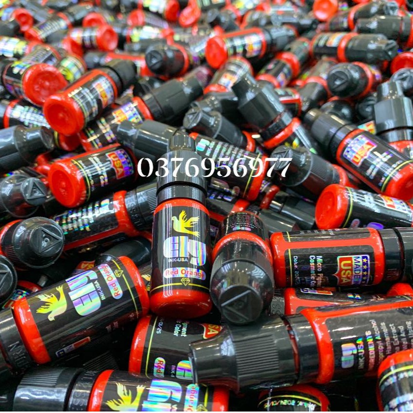 Mực phun xăm Ely của Mỹ, Mực Ely 10ML tông màu phun xăm môi