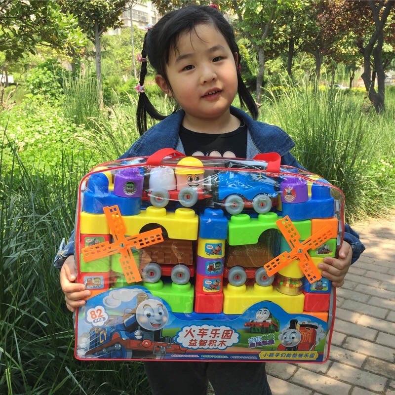 [Hàng HOT] Đồ chơi lego xếp hình khối lớn tàu lửa THOMAS cho bé 899-1