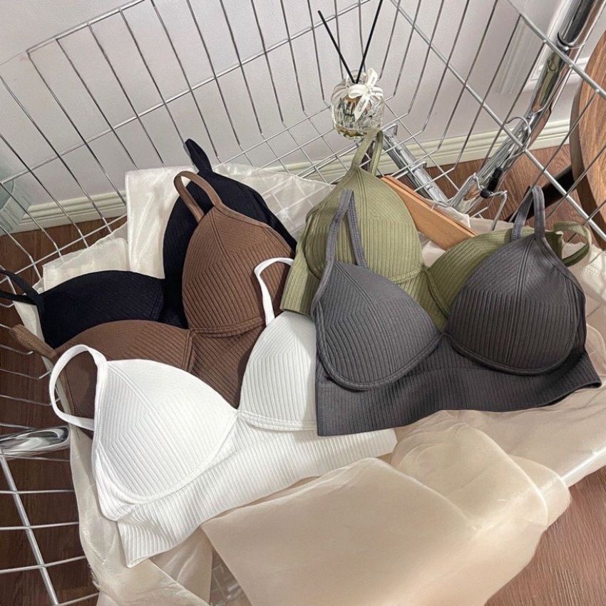 Áo bra 2 dây nâng ngực cotton có mút mỏng, áo ngực nữ không gọng co giãn mềm mịn, trẻ trung năng động Bellar_bra B614