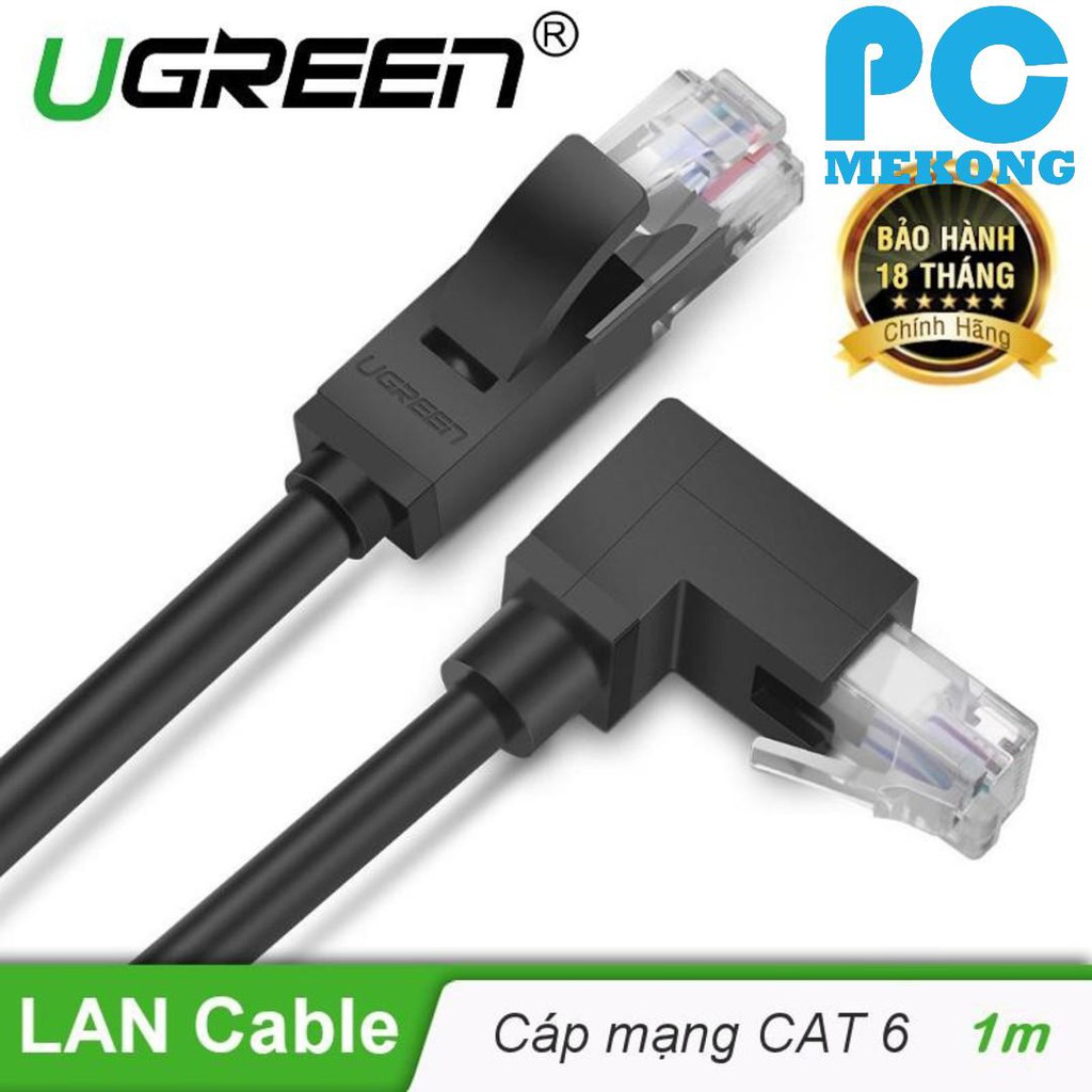 Cáp mạng bấm sẵn 2 đầu Cat6 UTP 1 đầu 90°